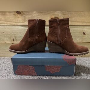 Carlos By Carlos Santana Women’s Wedge Trace Ankle Brown Woodstock Boot Size 7